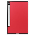 Etui do Samsung Galaxy Tab S10 Lite / S10 FE / S9 FE, Tri-fold, z miejscem na rysik, czerwone