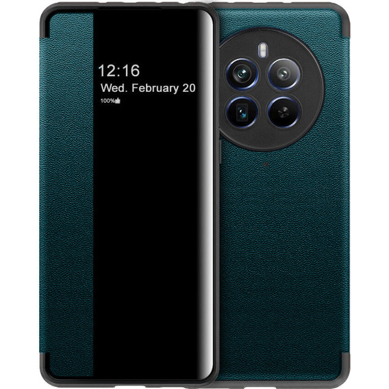 Etui z klapką do Realme 12 Pro 5G / 12 Pro+ 5G, Side View, zielone