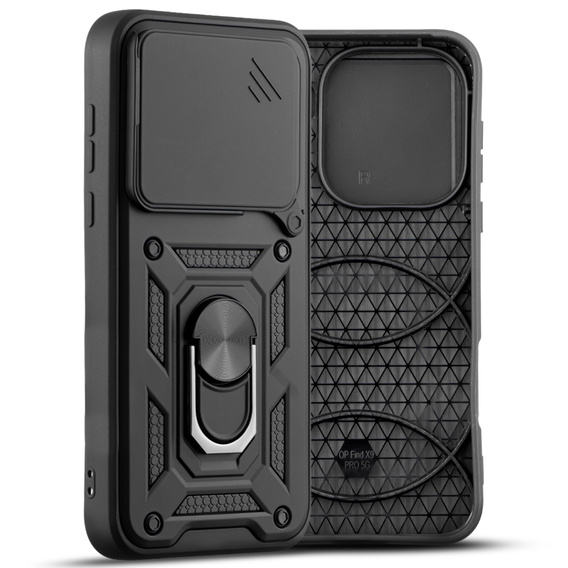 Etui pancerne do Oppo Find X9 Pro, CamShield Slide, czarne