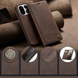 Etui CASEME do OnePlus 15, Leather Wallet Case, brązowe
