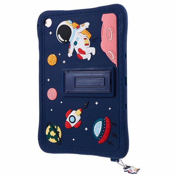 Etui silikonowe dla dzieci do Samsung Galaxy Tab A9+ X210 / X215 / X216B, Pancerne, Astronauta, Granatowe