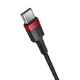 Baseus kabel Cafule USB‑C na USB‑C 1 m 100 W – czerwono‑czarny + szaro‑czarny (2 szt.)