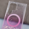 Etui do Samsung Galaxy S24 Ultra, Glittery, do MagSafe, różowe