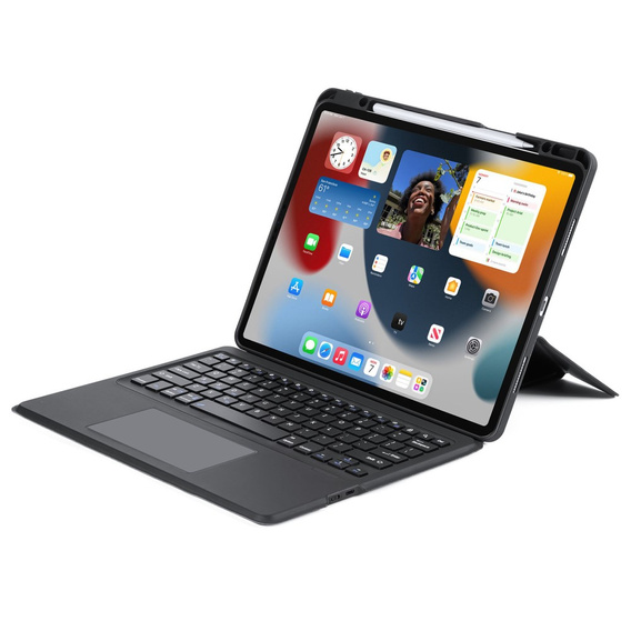 Etui z klawiaturą do iPad Air 13" 2025/2024 (7/6 gen.) / Pro 12.9" 2022/2021/2020 (6/5/4 gen.), Dux Ducis DK Series, czarne