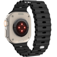 Pasek Silikonowy do Apple Watch 1/2/3/4/5/6/7/8/9/10/11/SE Ultra 1/2/3 42/44/45/46/49mm, Czarny