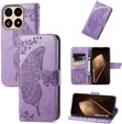 Etui z klapką do Xiaomi 15T, Butterfly, fioletowe