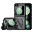 Etui DuxDucis do Samsung Galaxy Z Flip7 FE / Z Flip6, Aimo case, do MagSafe, przezroczyste / czarne