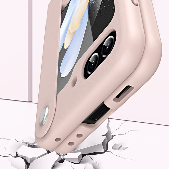 Etui Wristband Kickstand do Samsung Galaxy Z Flip7 FE / Z Flip6, Różowe