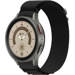 Pasek Nylonowy do Samsung Galaxy Watch 4/5/6/7/FE 40/42/43/44/45/46/47mm, Czarny