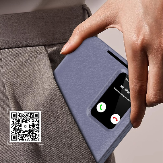 Etui z klapką do Samsung Galaxy S23 FE, Smart View Wallet, lawendowe