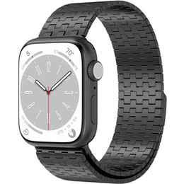 Stalowa Bransoleta do Apple Watch 1/2/3/4/5/6/7/8/9/10/11/SE Ultra 1/2/3 42/44/45/46/49mm, Czarna
