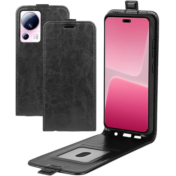 Etui z klapką do Xiaomi 13 Lite, Flip, czarne