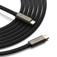 RINGKE Kabel 2x USB 3.2 Type-C 240W 100cm, czarny