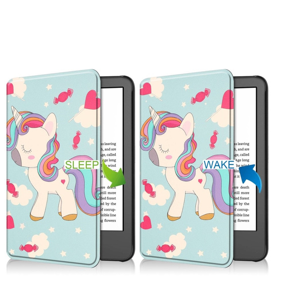 Etui do Kindle 11, Smartcase, unicorn