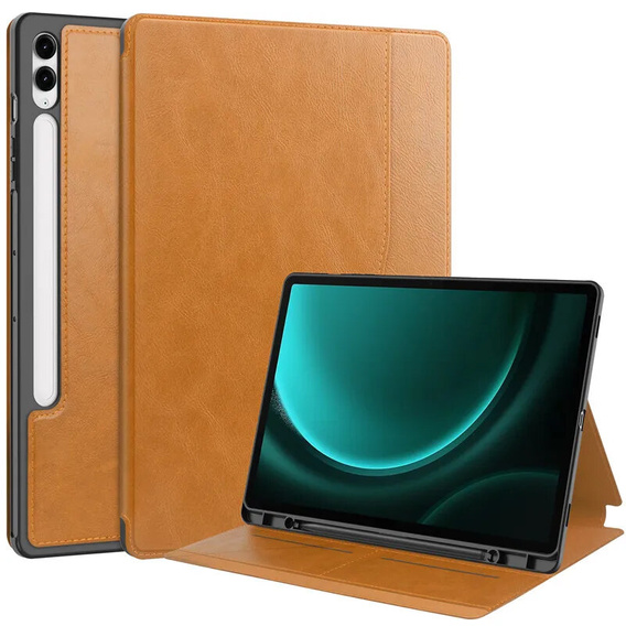 Etui do Samsung Galaxy Tab S9 FE+ Plus, Smartcase, z miejscem na rysik, Brązowe