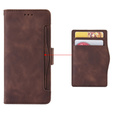 Etui z klapką do Honor 70 5G, Card Slot, brązowe