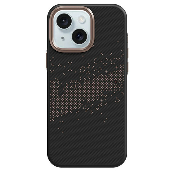 Etui do iPhone 15, Milky Way, złote