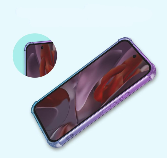 Etui Gradient Dropproof do Google Pixel 9A, Fioletowe / niebieskie