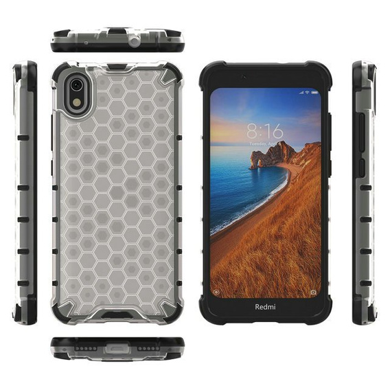 Etui do Xiaomi Redmi 7A, pancerne Honeycomb, przezroczyste