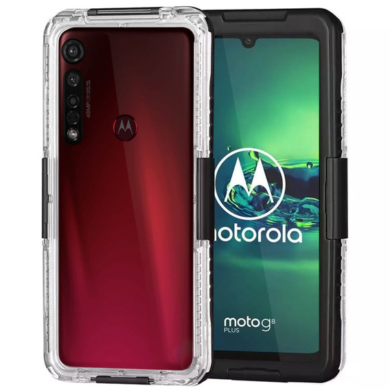 Etui Wodoodporne IP68 do Motorola Moto G8 Plus, Black