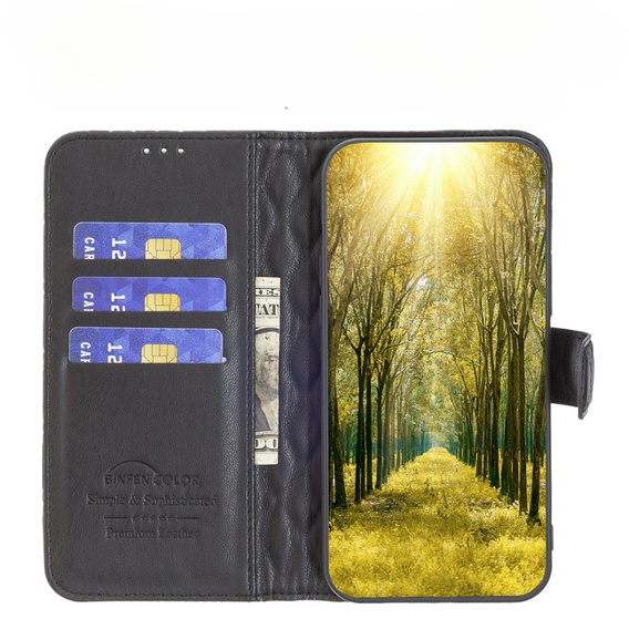 Etui z klapką do Realme C55, Wallet, BINFEN COLOR, czarne