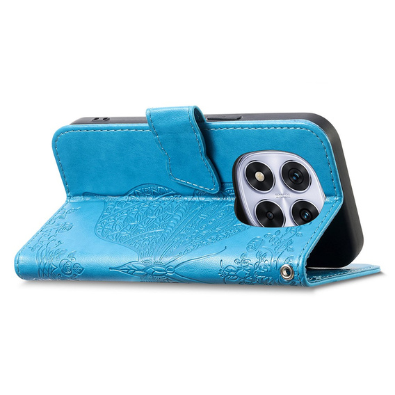 Etui z klapką do Xiaomi Redmi Note 15 Pro Plus 5G / Poco M8 Pro 5G, Butterfly, niebieskie