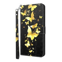 Etui Wallet do Samsung Galaxy A52 / A52s, Light spots, Gold Butterfly