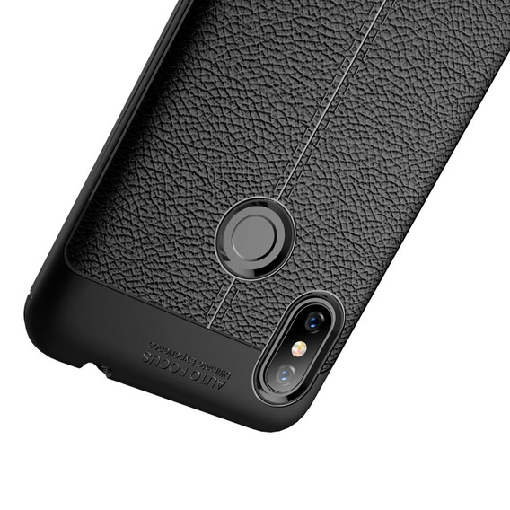 Czarne Etui Football Grain TPU Case Xiaomi Redmi Note 6 Pro