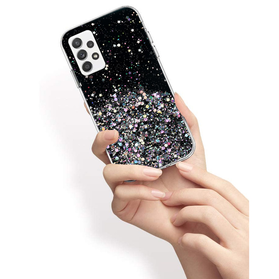 Etui do Samsung Galaxy A33 5G, Glittery, czarne