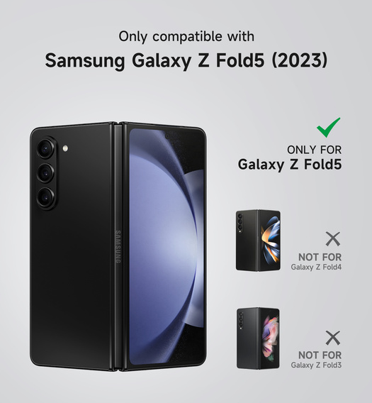 Etui do Samsung Galaxy Z Fold 5, Suritch Full Body, czarne