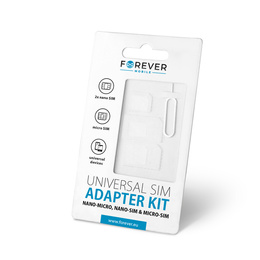 Forever zestaw adapterów do karty SIM - biały