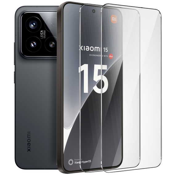 2x Szkło Hartowane do Xiaomi 15, ERBORD 9H Hard Glass, szybka