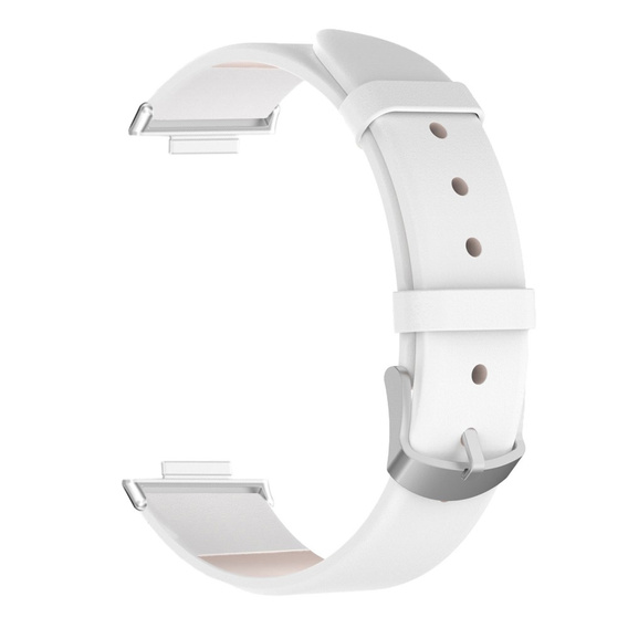 Pasek Skórzany do Xiaomi Redmi Watch 4 / Xiaomi Smart Band 8 Pro / Xiaomi Smart Band 9 Pro, Biały