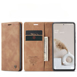 Etui CASEME do Samsung Galaxy S20 FE, Leather Wallet Case, brązowe