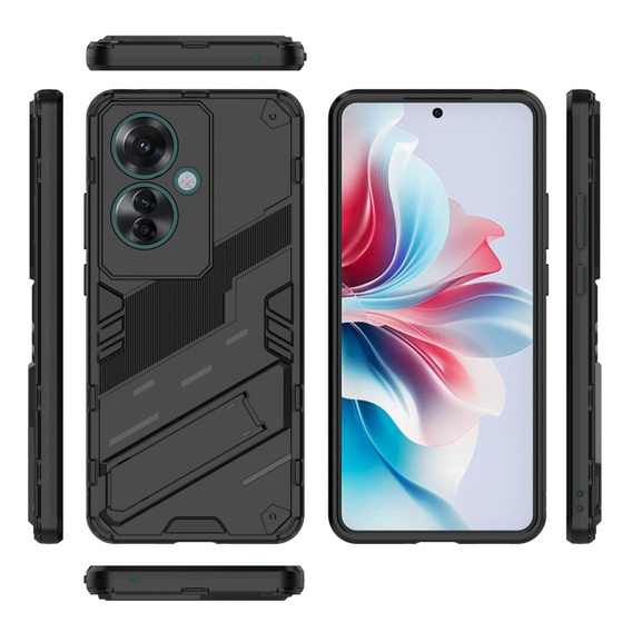 Etui do Oppo Reno 11F 5G, Military kickstand, czarne