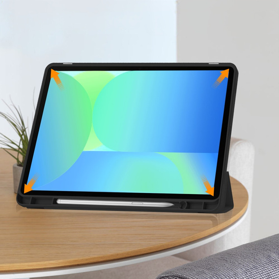 Etui do Samsung Galaxy Tab S10 FE+ Plus, Smartcase z miejscem na rysik, czarne
