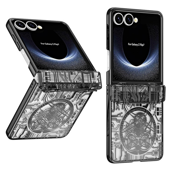 Etui do Samsung Galaxy Z Flip7 5G, Mechanical Legend, czarne