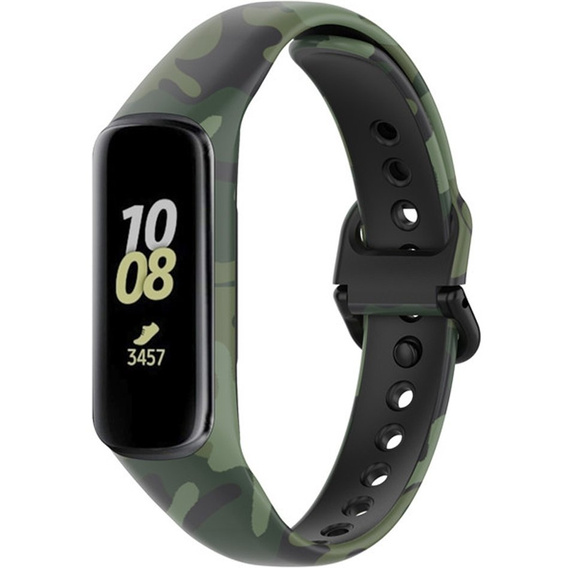 Pasek Silikonowy do Samsung Galaxy Fit 2 SM-R220, Camuflage Green