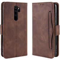 Etui z klapką do Xiaomi Redmi Note 8 Pro, Card Slot, brązowe