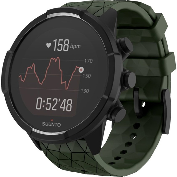 Pasek Rhombic Grain do zegarka Suunto 9, Green