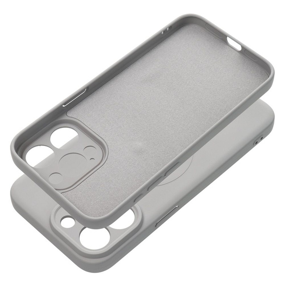 Etui do MagSafe ERBORD Silicone Mag Cover do iPhone 15 Pro, tytanowe szare
