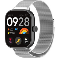 Pasek Bransoleta Milanese do Xiaomi Redmi Watch 4 / Xiaomi Smart Band 8 Pro / Xiaomi Smart Band 9 Pro, Srebrna