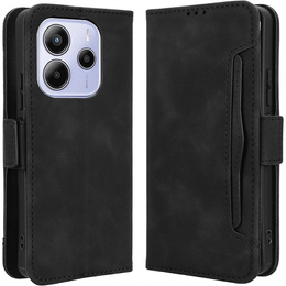 Etui z klapką do Xiaomi Redmi Note 14 4G, Card Slot, czarne