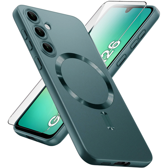 Etui do Samsung Galaxy A26 5G, ColorMag, do MagSafe, zielone + Szkło hartowane 9H