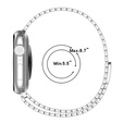 Stalowa Bransoleta do Apple Watch 1/2/3/4/5/6/7/8/9/10/11/SE Ultra 1/2/3 42/44/45/46/49mm, Srebrna