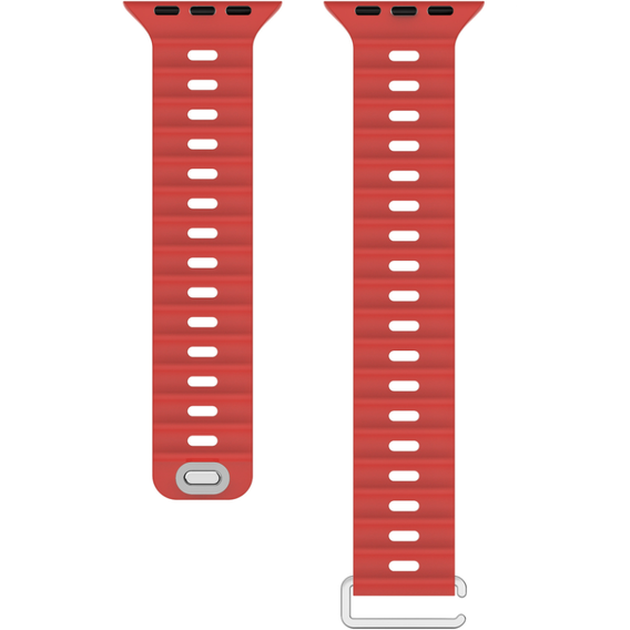 Pasek Silikonowy do Apple Watch 1/2/3/4/5/6/7/8/9/10/11/SE Ultra 1/2/3 42/44/45/46/49mm, Czerwony