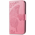 Etui z klapką do Xiaomi Poco F5 Pro, Butterfly, różowe