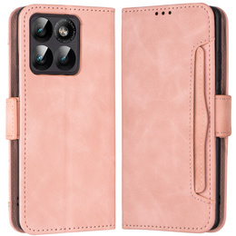 Etui z klapką do Motorola Edge 60 Pro – Card Slot Wallet, różowe