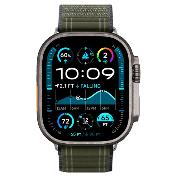 Pasek Spigen WBF0 Band do Apple Watch 1/2/3/4/5/6/7/8/9/10/11/SE/Ultra 1/2/3 42/44/45/46/49mm – Zielony