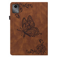 Etui do Lenovo Tab M11, Butterfly, brązowe